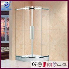 DIY Frameless Quadrant Shower Sliding Sliding Bathroom Shower Door ในโครเมี่ยมเสร็จแล้วกระจกใส (KT5144a)